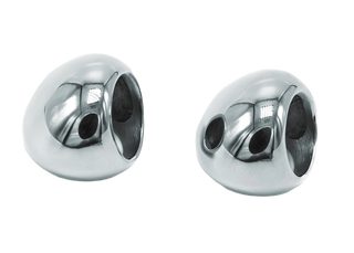 Pair of Elorae silver Halo rings on a white background.